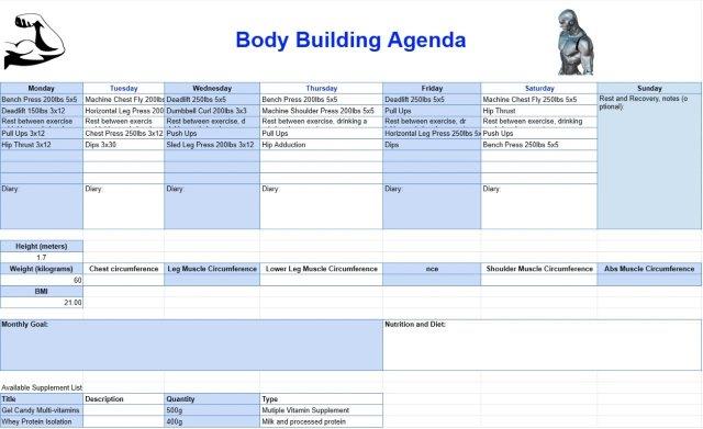 Body Building Agenda